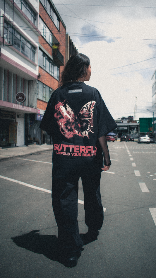 BUTTERFLY DROP 001 TSHIRT BLACK