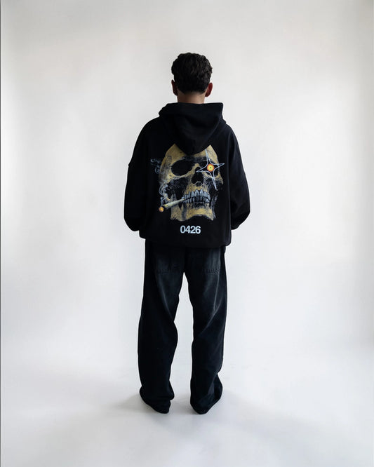 HOODIE BLACK BONES DROP04