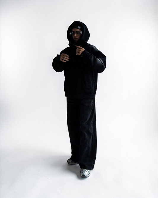 DENIM BLACK TRACK SUIT ESSENTIAL