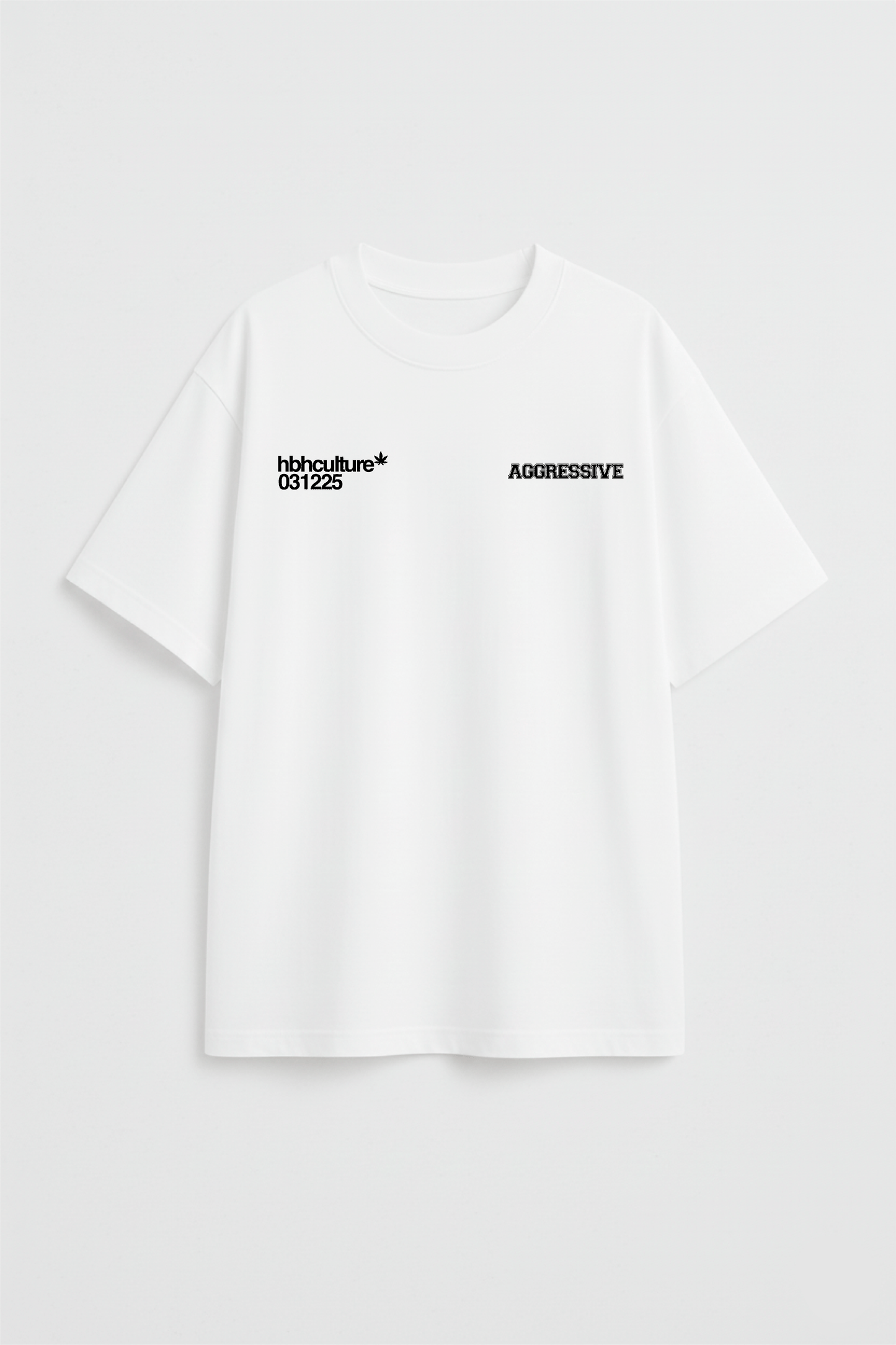 AGGRESSIVE DROP 03 TSHIRT OVERSIZE WHITE
