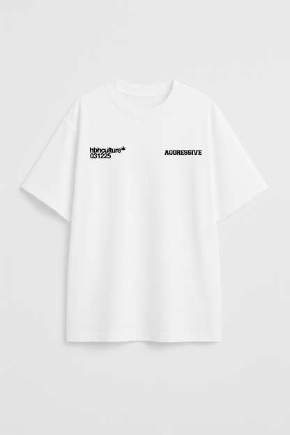 AGGRESSIVE DROP 03 TSHIRT OVERSIZE WHITE