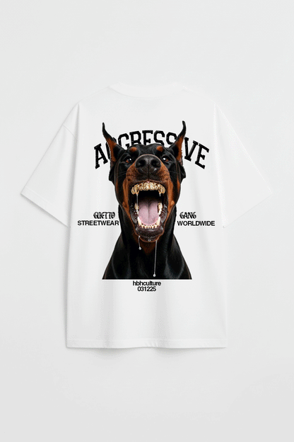 AGGRESSIVE DROP 03 TSHIRT OVERSIZE WHITE